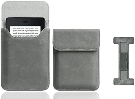 Para o Kindle Paperwhite Tampa de 6 polegadas, bolsa de manga de capa -inclua -cinza Lichchee Pattern Strap -Grey