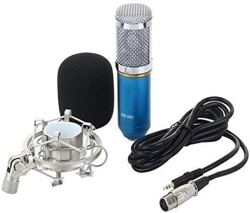 Micjcc Microfone compatível com PC/Android, microfone de computador com cancelamento de ruído e reverb, microfone de estúdio para