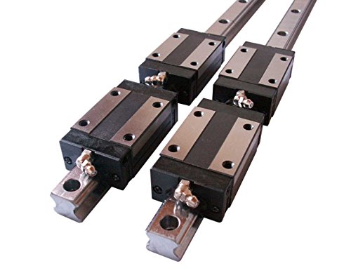 Joomen CNC Conjunto 20-1200mm 2x Linear Guiaway Rail 4x Tipo quadrado Bloco de rolamento de carro