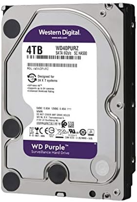 Western Digital 4TB WD Vigilância roxa Drive rígida interna HDD - SATA 6 GB/S, 64 MB CACHE, 3,5 - WD40PURZ