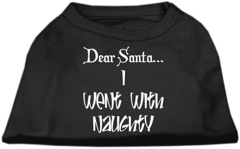 Caro Papai Noel, fui com camisas de impressão de tela Naughty Black xxl