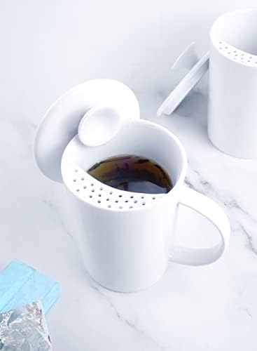 Locci 10 onças de xícara de chá, canecas de chá com função de infusor de filtragem e tampa