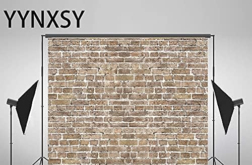 Yynxsy 10x10ft Brick Wall Background Color Primário Brick Background Photo de tijolos de tecido Backgrody Chão de chá