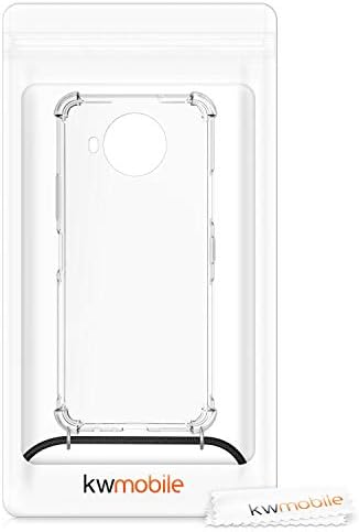 Caixa crossbody kwmobile compatível com o caso Nokia 8.3 - tampa do telefone transparente com tanque de corda com cordão de corda - transparente