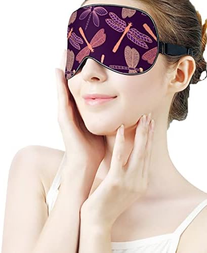 Máscara para o olho roxa da máscara ocular do sono com bloqueio de cinta ajustável Blinder leve para viagens para viajar