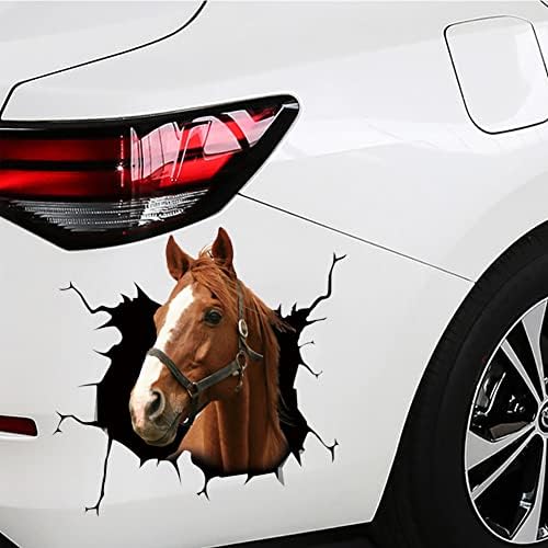 4pcs Horse Crack Car adesivo de carro 3D Cabras de carro decalque Decal