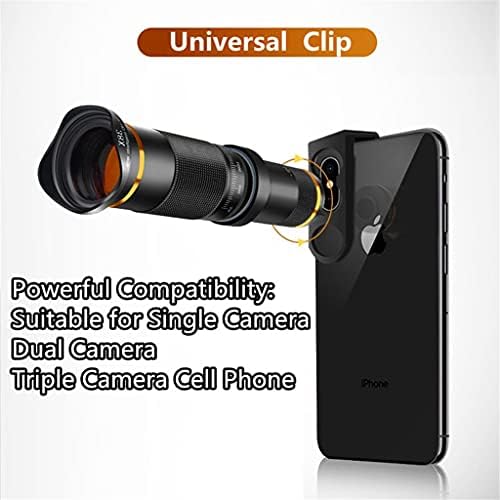 Lente de telecopeio de YCFBH 4K Lens de câmera de telefote universal para smartphone para lentes móveis de smartphone incluem tripé