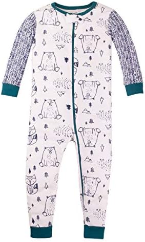 Lamaze Baby-Boys Super penteado algodão natural sem pés One Piece Sleepwear, bebê e criança, zíper, 1 pacote