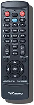 Controle remoto do projetor de vídeo tekswamp para Toshiba TLP-510E