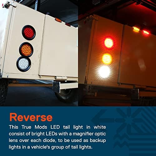 2PC 4 Luzes traseiras de trailer de LED de 24 de 4 [Certificado DOT] [Grommet & Plug incluído] [IP67 à prova d'água] Luzes de trailer reverso para caminhões para RV