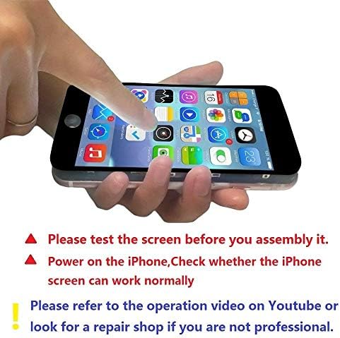 Substituição da tela Yoxinta para iPhone 6s Plus Black 3D Touch Screen LCD Digitalizador Substituição Conjunto de montagem de moldura com kits de ferramentas de reparo