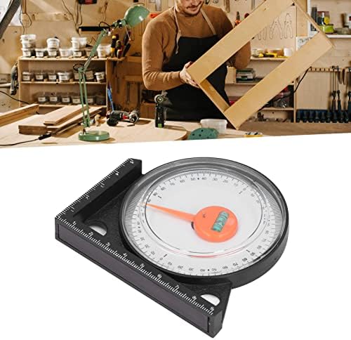 Ferramenta de medição de ângulo de plástico, alta precisão, suporte a medição de 0 a 360 graus, escala clara, posicionador de ângulo magnético, adequado para madeira, trabalho em metal.