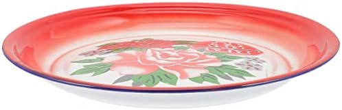 Luxshiny Wedding Food Platter Plate Plate inquebrável Retro redonda de esmalte redonda Dinner que serve bandejas de prato com