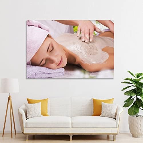 Poster de salão de beleza corporal de beleza corporal inteiro massagem spa pôster canvas de pintura de arte de parede para