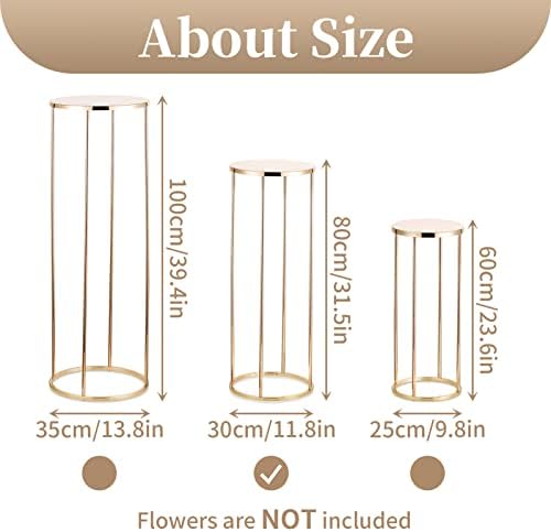 Sziqiqi Tabela de casamento Decoração central de flores Decoração de altura - Flores de metal de mesa Sala de piso Sala de estar