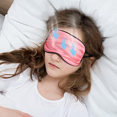 6 peças máscaras de sono de seda olho para crianças tampas macias e macias de cetim máscaras oculares com tiras ajustáveis ​​capas