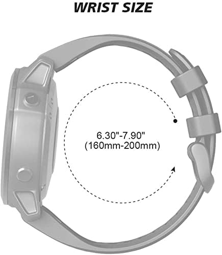 Eksil Smart Watch Band for Garmin Fenix ​​7 7S 7x 6 6s 6x 5x 5 5s 3 3hr 935 945 RELUMENTO RÁPIDO EasyFit Silicone 20