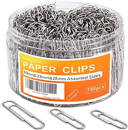700 clipes de papel tamanhos variados de médio e jumbo escritório grandes clipes de papel pequenos clipe de papel