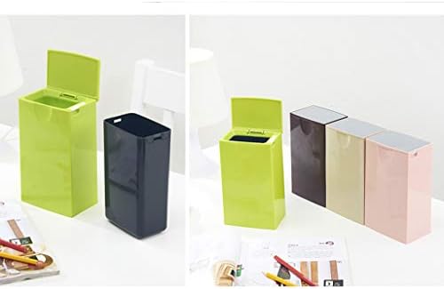Lixo lixo lixo manual lixo, desktop de plástico, moda criativa pequena, lata de lixo para mesa de cozinha de carro