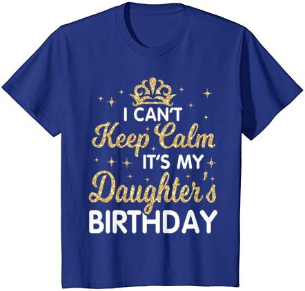 Não consigo manter a calma, é minha filha aniversário feliz pai mamãe camiseta