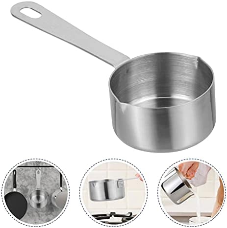 Molho de terrário de cabilock Pan com maçaneta aço inoxidável medir bolas de panela para assar ou cozinhar inúmeros bicos laterais