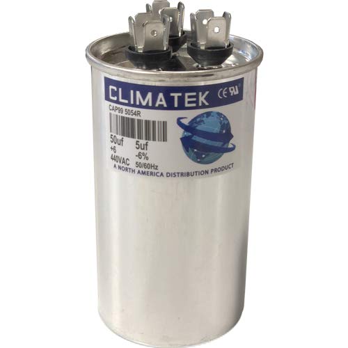 Capacitor redondo de Climatek - se encaixa em Amrad ra2000/37 | 50/5 UF MFD 370/440 VOLT VAC