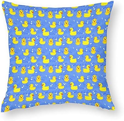 Patos amarelos de borracha Conjunto de 2 capas de travesseiro de arremesso de almofadas quadradas travesseiros