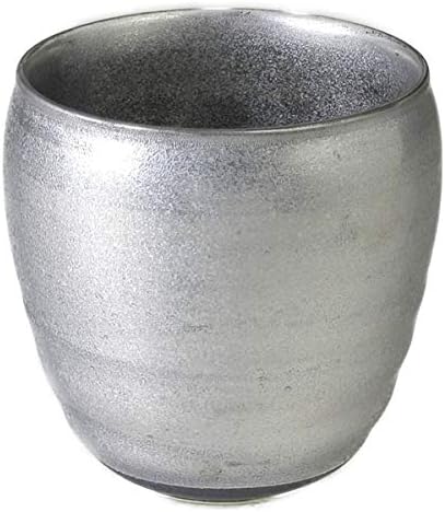 CTOC Japan Shochu Cup, Multi, φ3,5 x 3,5 polegadas, 12,5 fl oz, revestimento de platina de yuzu preto, forno de cerâmica arita feita