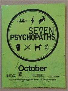 Sete Psicopatas 11x17 DS Poster Promo Original Mint Woody Harrelson