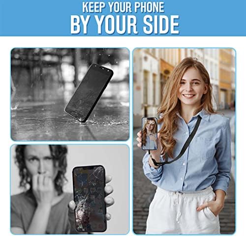 Soli Gaki Solyard - 4 almofadas, alça de pescoço e pulso ajustável, colapidados de telefone para o colapso do pescoço - Chanel de celular para qualquer pessoa - Compatível com todo o smartphone