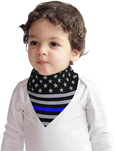 Babadores de bebê de algodão augenstern, bandeira de linha azul fina, babador baby bandana babador de dentição babador