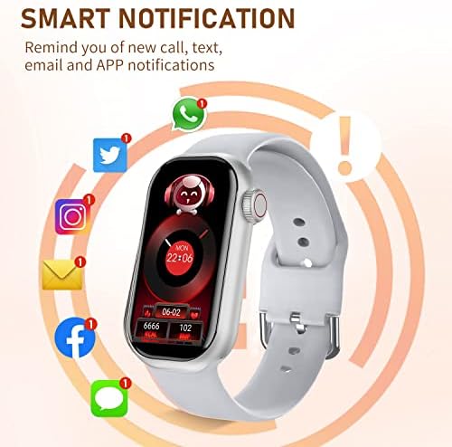 Rastreador de fitness smorfit, relógio inteligente para mulheres, rastreador de atividades IP68 à prova d'água com rastreamento do sono do monitor de freqüência cardíaca, relógio de pedômetro, balcão de calorias do rastreador de etapas para Android/iOS