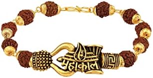 Gold tonificado Mahakal Rudraksh Men's Bracelet por Índia colecionável