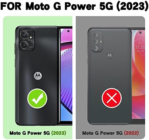 Caso para Moto G Power 2023, para Motorola G Power 5G Case 2023 com anel Capacete de proteção à prova de choques do anel Caixa