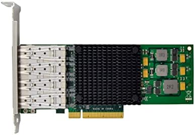 Hinyseno pcie x8 quad 10g sfp+ porta de fibra 10 GB Ethernet PCI Express x8 Adaptador de cartões de rede com chipset Broadcom