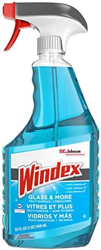 SC Johnson Professional Windex Glass Mais limpeza com um brilho sem estrias, 32 fl oz