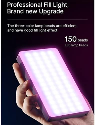 Houkai RGB LED Painel de vídeo Luz de 7 polegadas de preenchimento de bolso de 7 polegadas Dimmable 2500-9000K 4000mAh Photography para