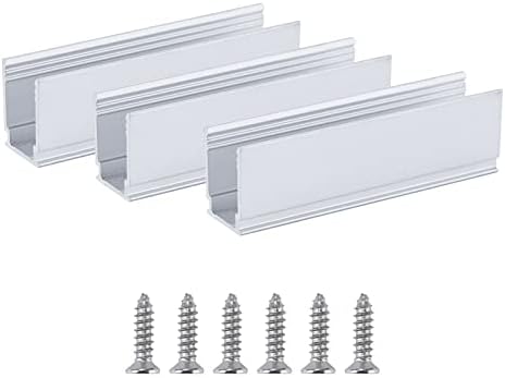 Shine Decor 20pcs Suporte de clipe de montagem de alumínio, parafuso de 40pcs, para 10 mm W x 20mm H LED RGB Neon ROPE