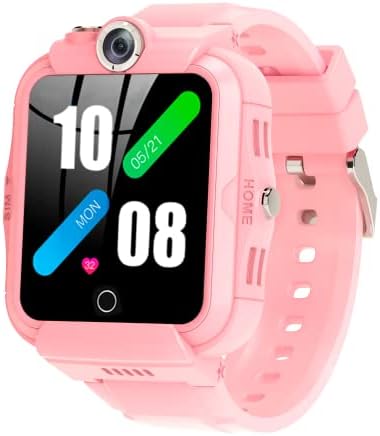 Pingo rastrear 4g Smart Watch for Kids meninos meninos - crianças assistem telefone com rastreador de GPS, câmera HD, SOS, wifi, pedômetro, áudio e videoclipe, texto - crianças smartwatch, T -Mobile Sim apenas rosa