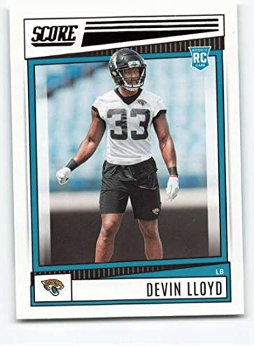 2022 Pontuação 350 Devin Lloyd RC Rookie Jacksonville Jaguars NFL Futebol Card