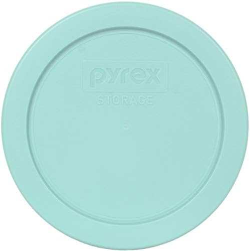 Pyrex 7200-PC Sun branqueado tampas turquesas feitas nos EUA