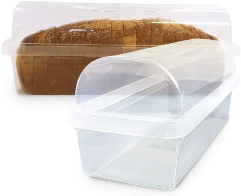 Cozinha Descoberta Caixa de pão de plástico Recipiente- Caixa de pão de armazenamento de plástico- suporte de pão de plástico para manter
