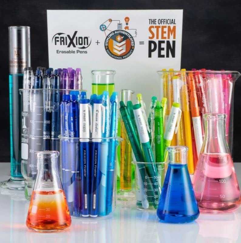 Recarias de tinta em gel piloto Frixion para canetas apagáveis, ponto fino, tinta azul marinha, 2-pacote