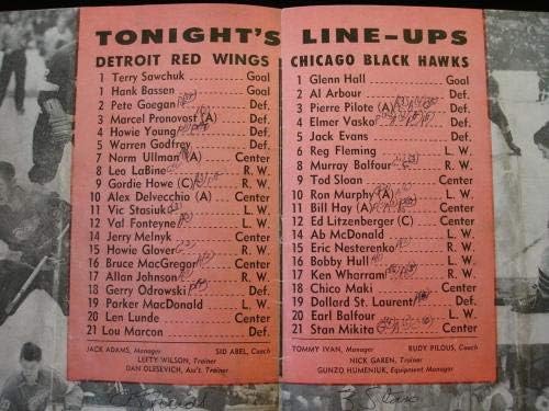 1961 Chicago Black Hawks @ Detroit Red Wings Stanley Cup Finals Game 4 Program - NHL Programas