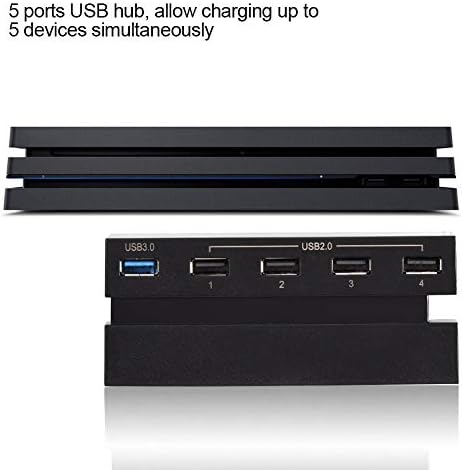125 5 Port USB Hub para PS4, USB 3.0 2.0 Expansão de alta velocidade Expansiona Charger Controller Splitter Expander especialmente projetado para o PS4 Game Console