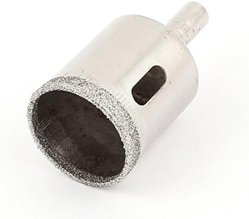 Aexit Straight hasth shank bits de 25 mm de diâmetro, ferramenta de serra de orifício revestida com diamante para brocas de perfuração de telha de vidro