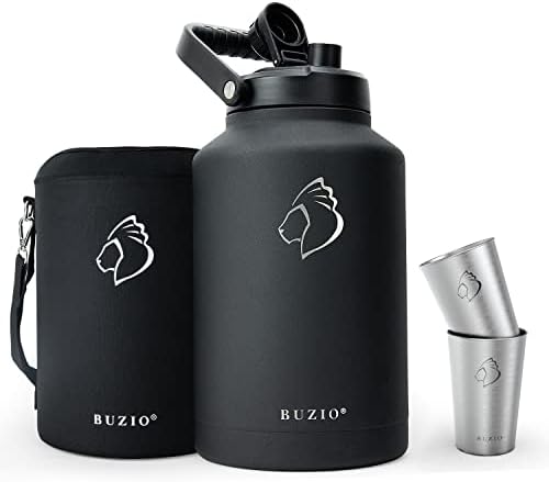 Buzio Vacuum Isolled Stainless Aço Water Bottle 40oz com Buzio de 1,5 galão, BPA Free Double Wall Water Flask com bolsa de transportar