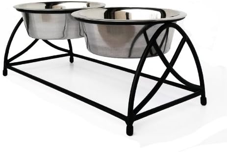 Butterfly Double Bowl Elevated Diner - 10 - alimentador elevado