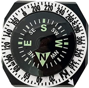 Sun Company Gocompass - Micro Orientering Wrist Compass | Assista Band ou Paracord Bracelet Compasss com moldura rotativa