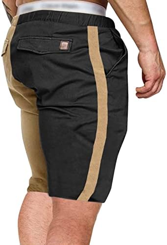 Meyymia Mens Cargo Shorts, 2023 Summer Men Fashion Fashion Weight Spliced ​​Color Baggy Camping Caminhando curto